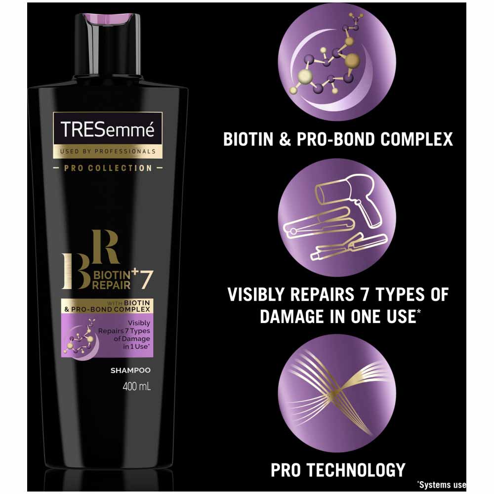 TREsemme Biotin+ Repair 7 Shampoo 400ml Image 3