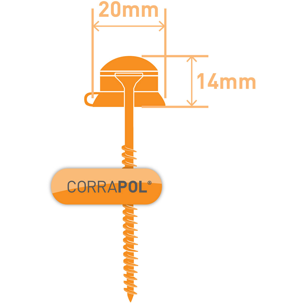 Corrapol 60mm Clear Fixings 50 Pack Image 3