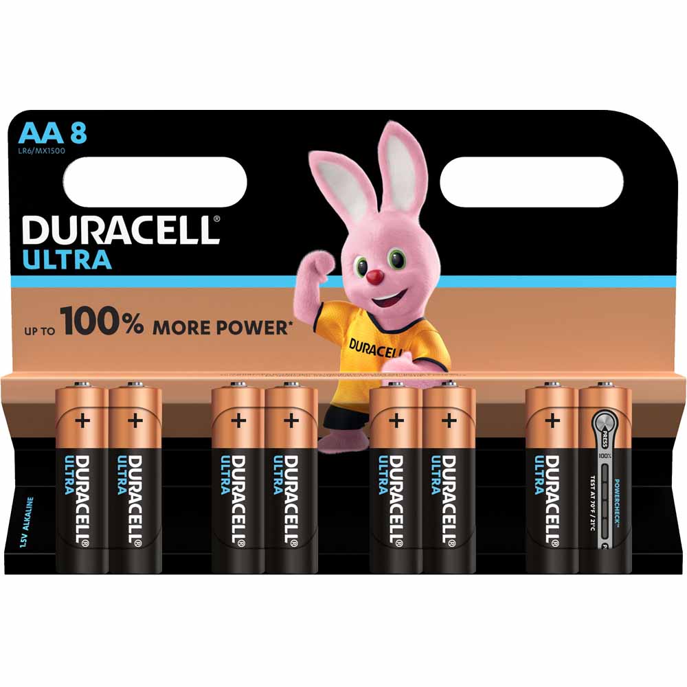 Duracell Ultra LR6 AA 1.5V Alkaline Batteries 8 pack Image 3