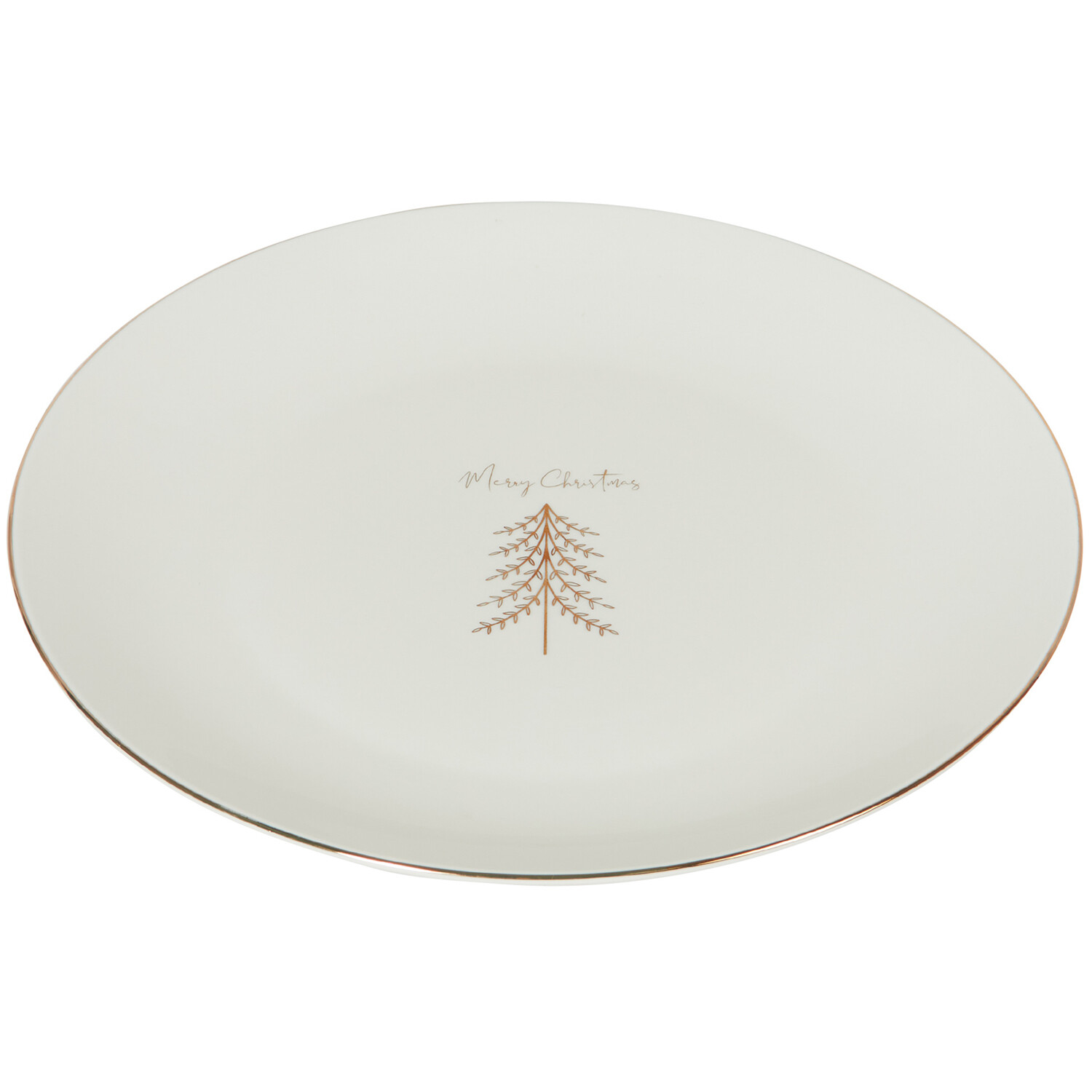 Christmas Pine Dinner Plate 10.5 inch - Gold Image 2