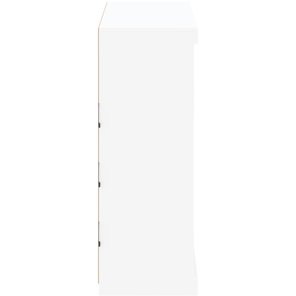 vidaXL 8 Shelf White LED Sideboard Image 6