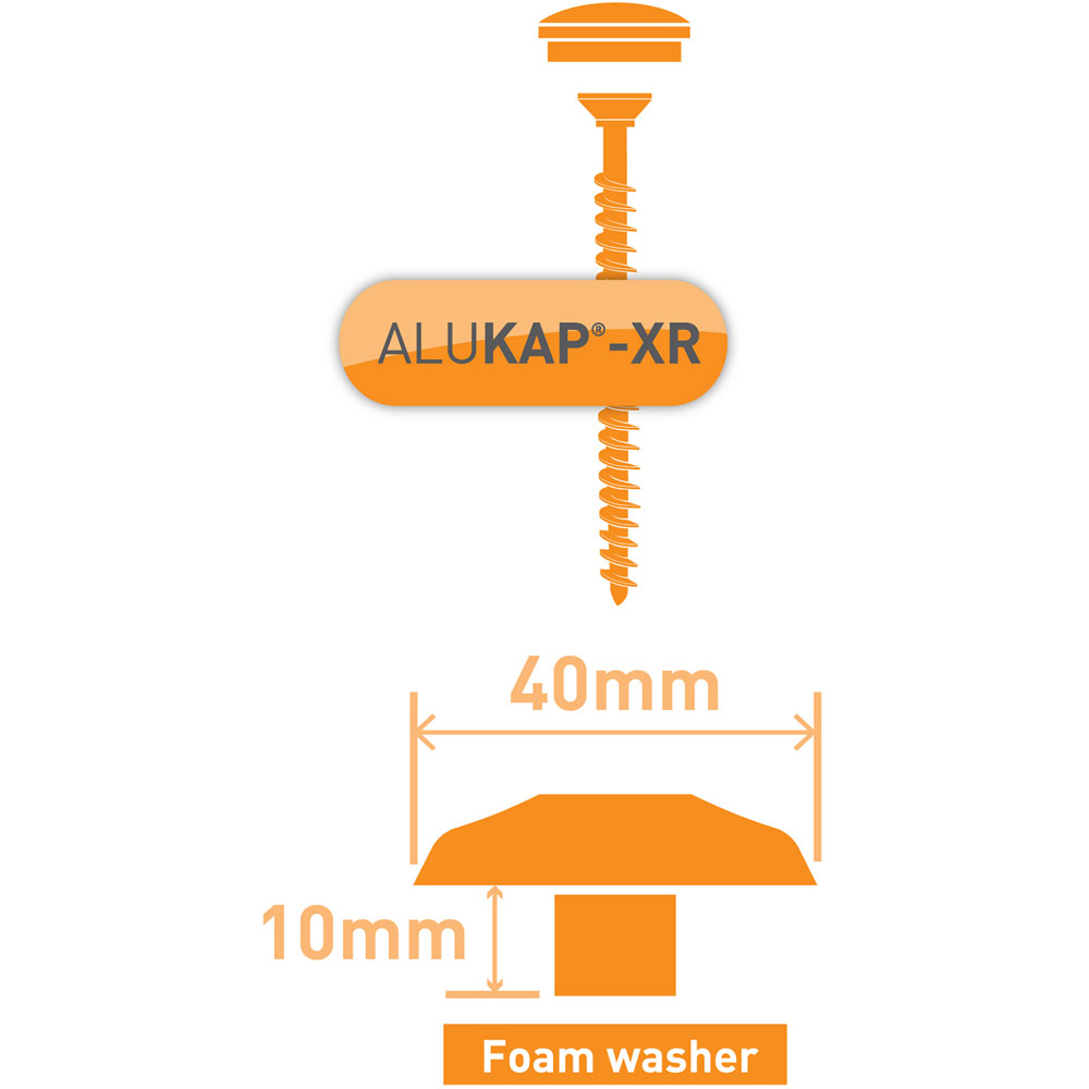 Alukap-XR White Fixing Buttons 50 Pack Image 3