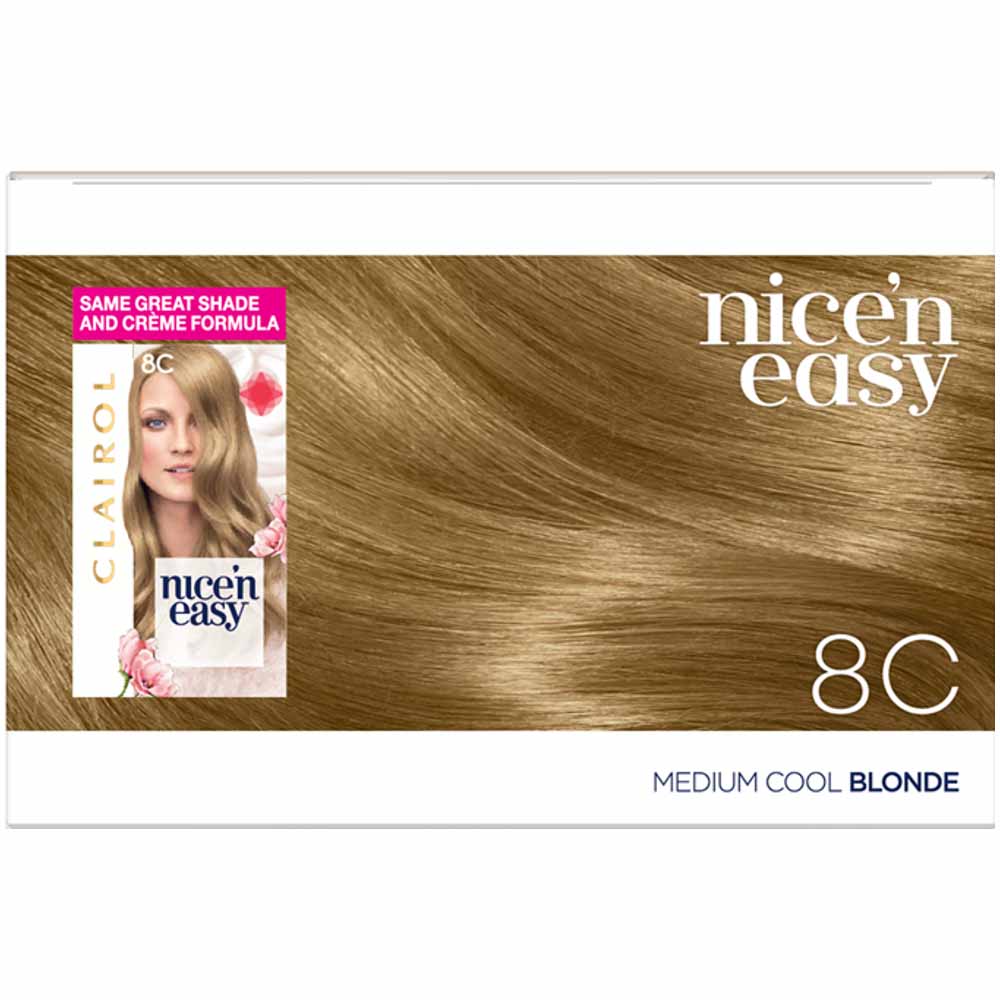 Clairol Nice'n Easy Medium Cool Blonde 8C Permanent Hair Dye Image 3