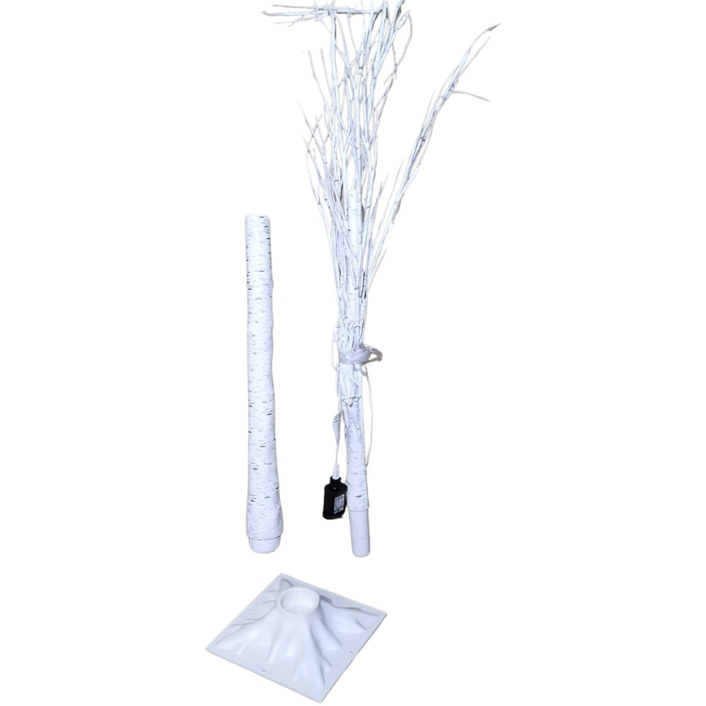 Samuel Alexander Ice White LED Indoor Outdoor Christmas Birch Tree 6ft Image 2