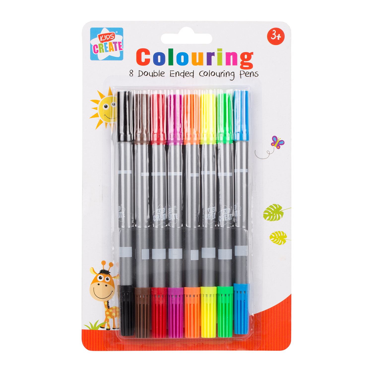 Pack of 8 Double Ended Colouring Pens Image