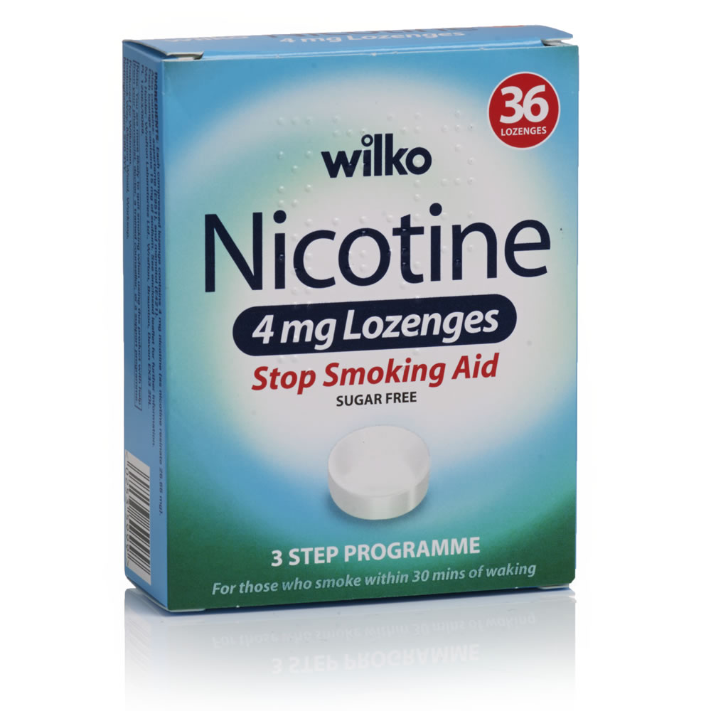 Wilko Nicotine Lozenges Sugar Free 4mg 36 pack Image