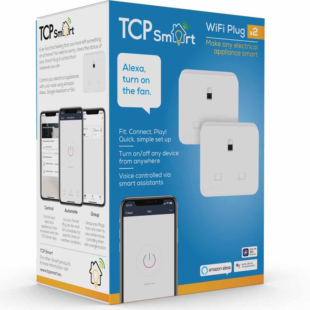 TCP Smart Plug White Twin Pack Image 1