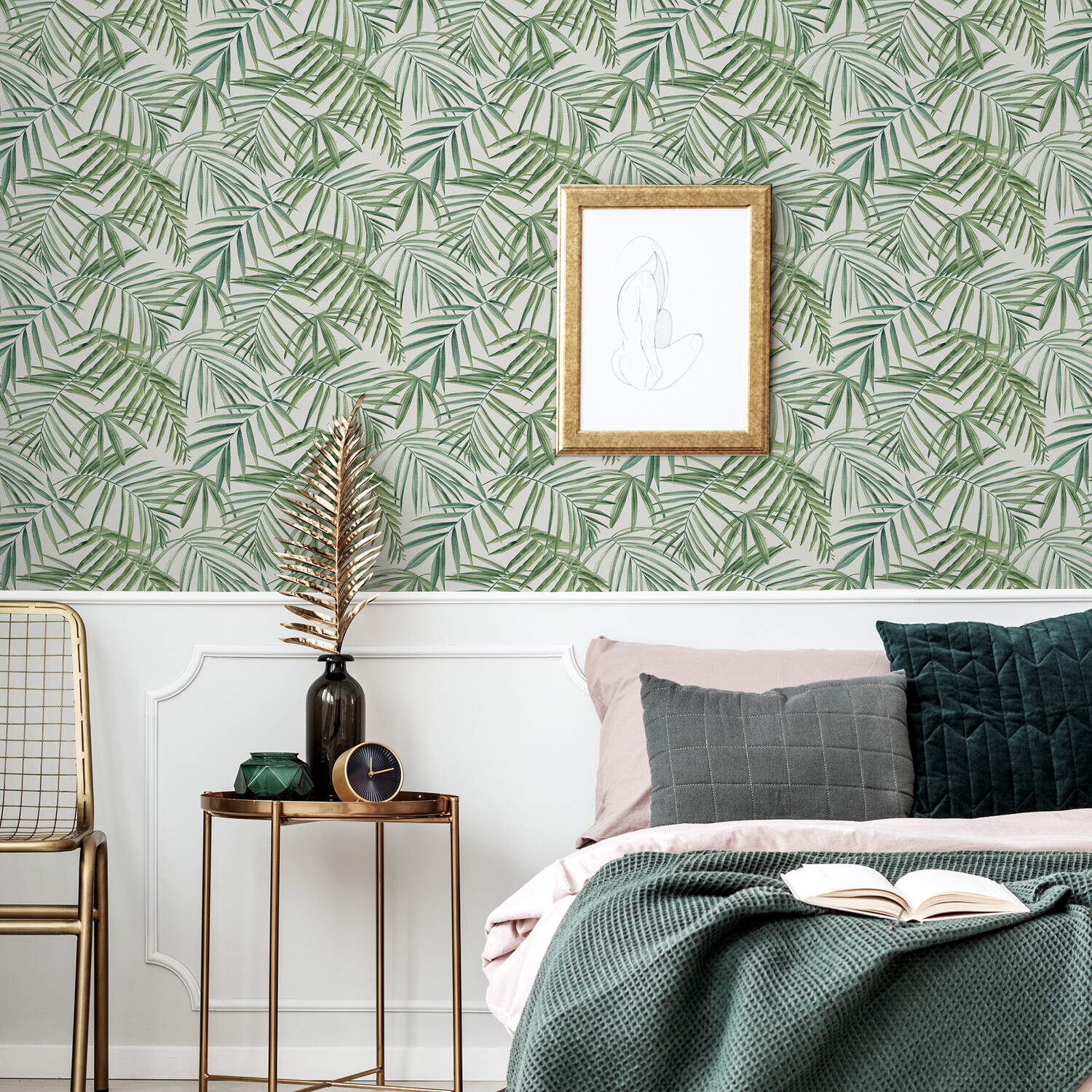 Palm Leaves Spongeable Wallpaper - Green Image 4
