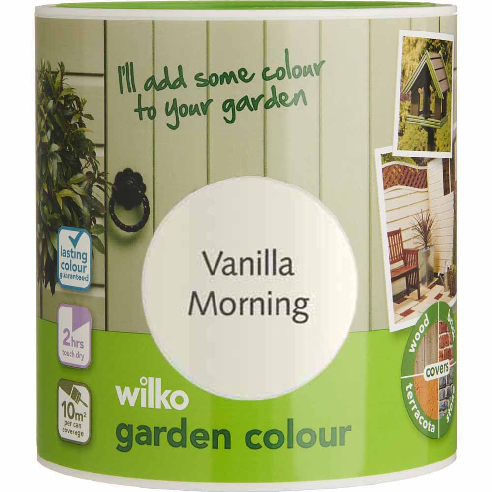 Wilko Garden Colour Vanilla Morning Wood Paint 1L Image 2