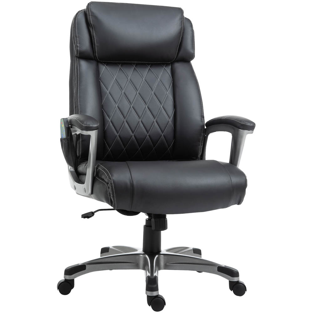 Portland Black PU Leather Massage Executive Office Chair Image 2