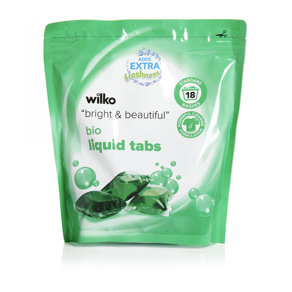 Wilko Bio Liquid Tabs 18 Washes Wilko