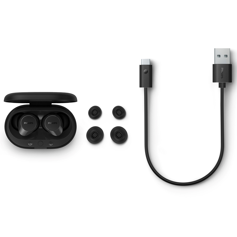 Philips TAT1209 Black True Wireless Earphones with Portable Charging Case Image 4