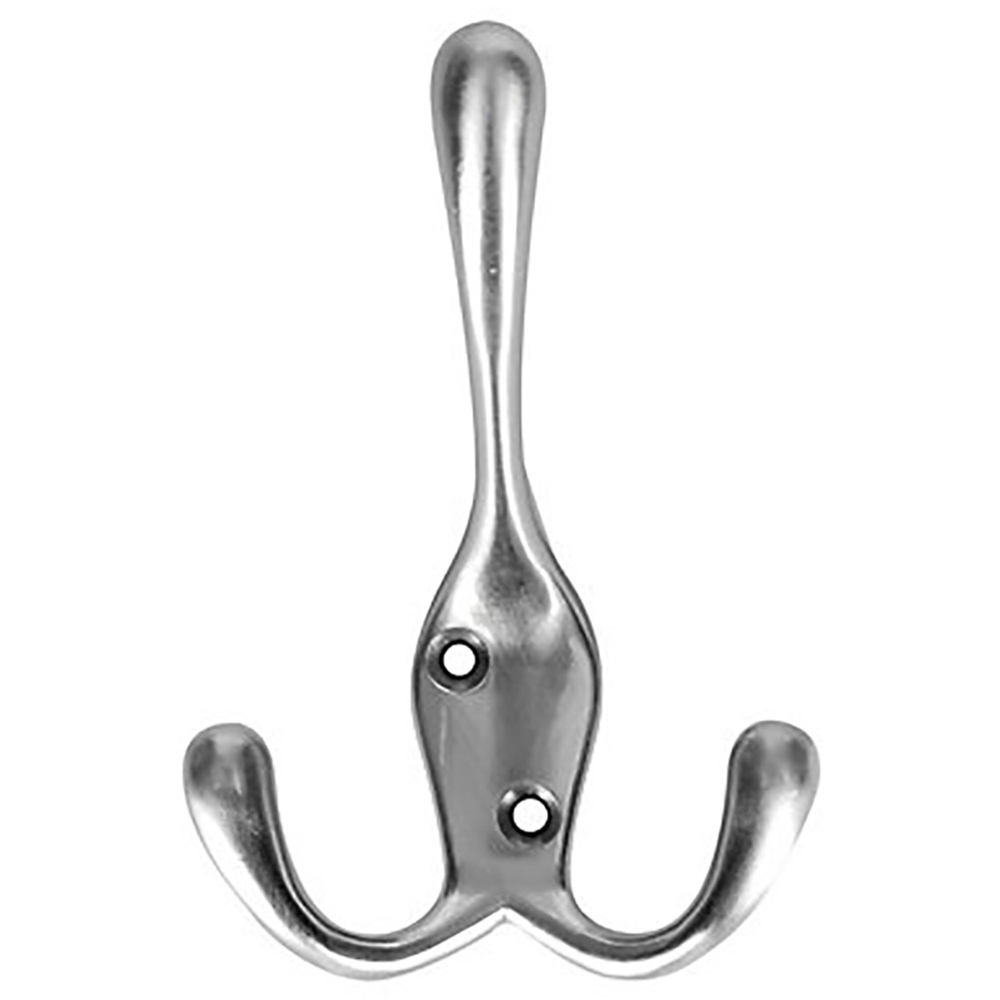 Silver 3 Prong Hat and Coat Hook Image