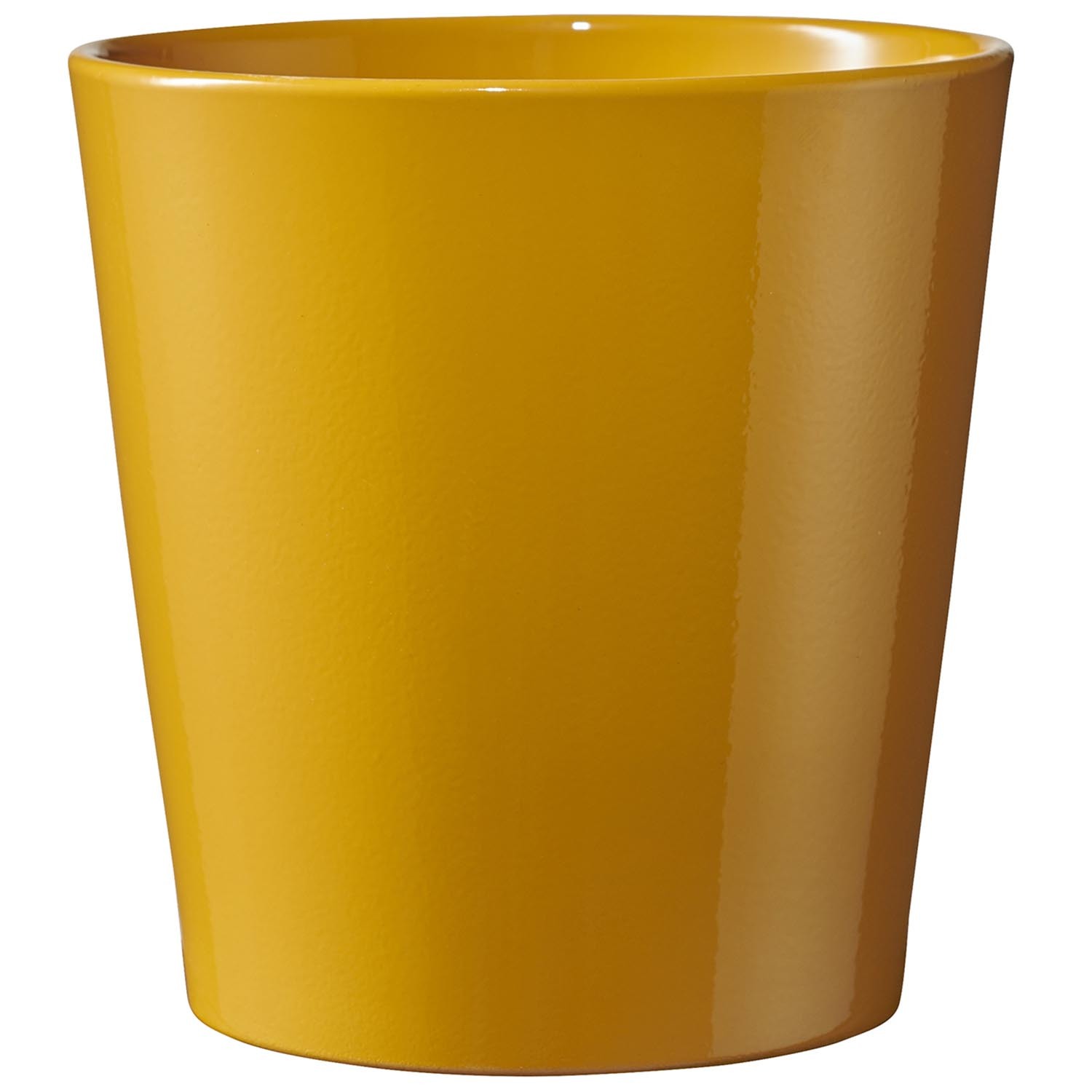 Dallas Breeze Shiny Cover Pot  - Mustard  / 18cm Image
