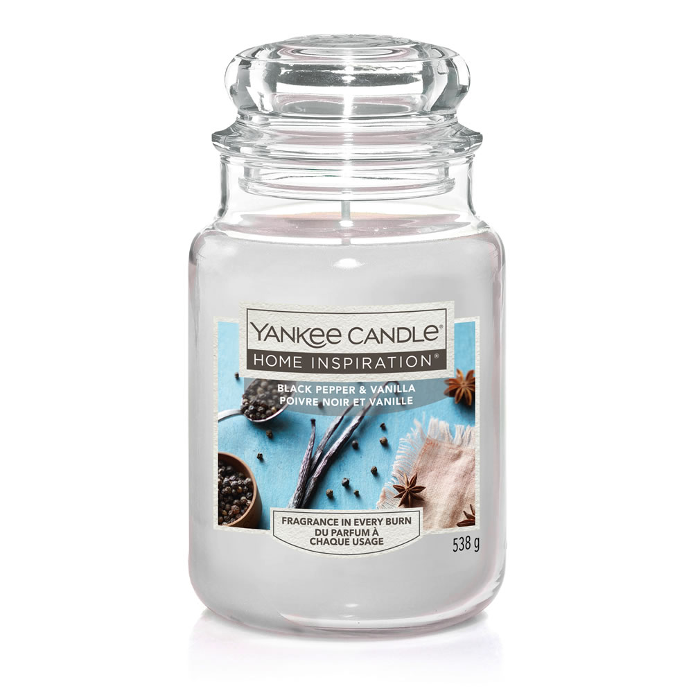 Yankee Candle Home Inspiration Black Pepper Vanilla Large Jar Wilko