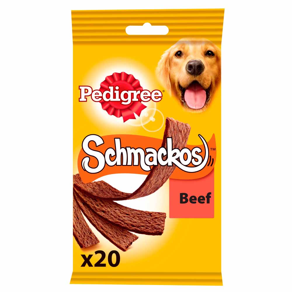 Pedigree 20 pack Schmackos with Beef Dog Treats Image 1