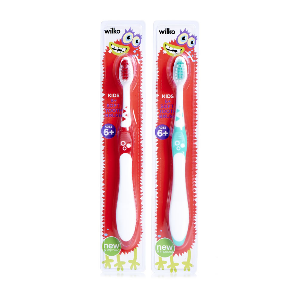 Wilko Kids Soft Bristles Toothbrush 6 years plus Image