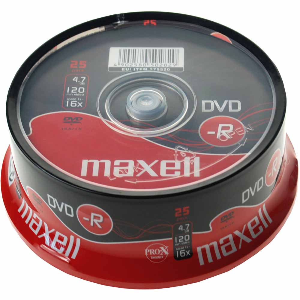 Maxell DVD-R 4.7GB Spindle 25 pack Image