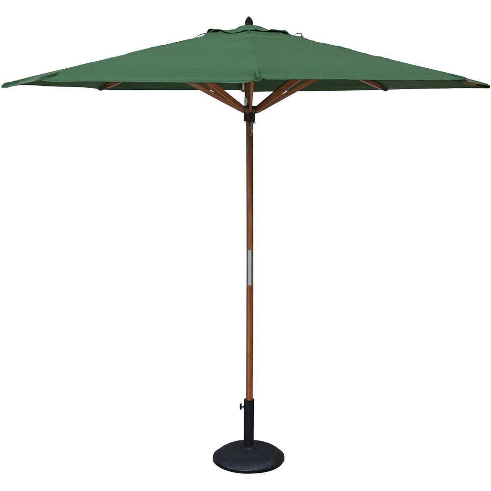 Rowlinson Willington Green Parasol with Round Base 2.7m Image 1