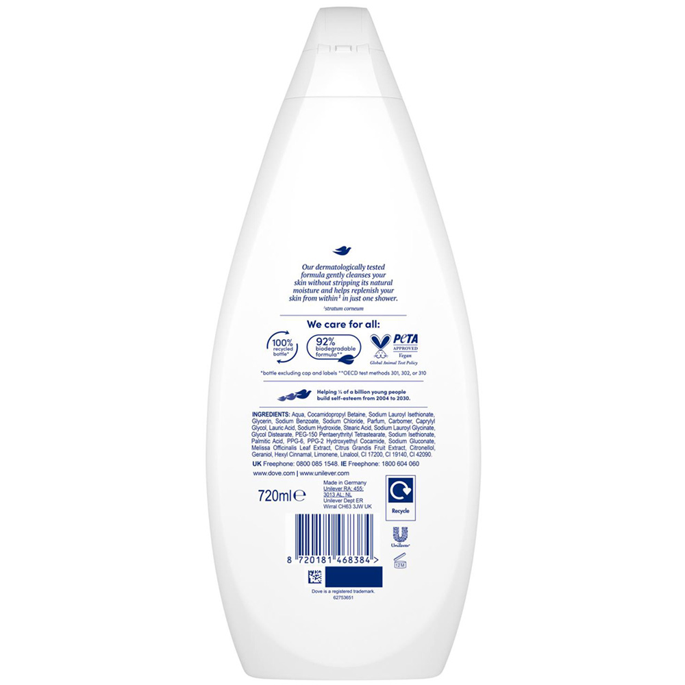Dove Fruity Nourish Soft and Smooth Skin Body Wash 720ml 6 Pack Image 3
