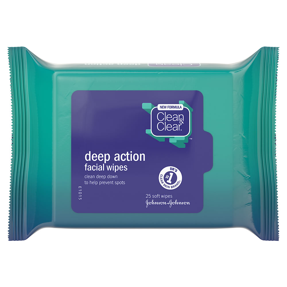 Clean & Clear Deep Action Facial Wipes 25pk Image