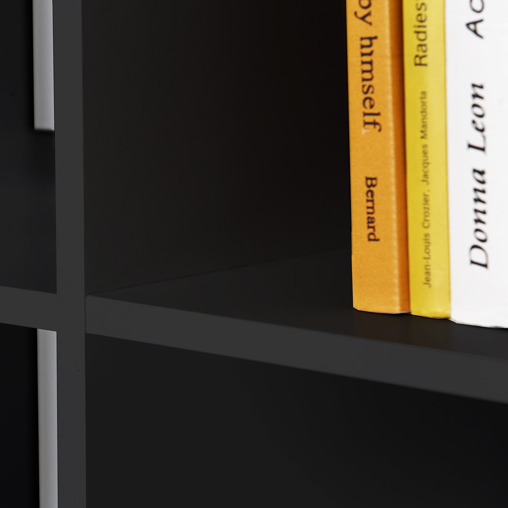 Florence Mauro 6 Shelf Matt Black Bookshelf Image 5