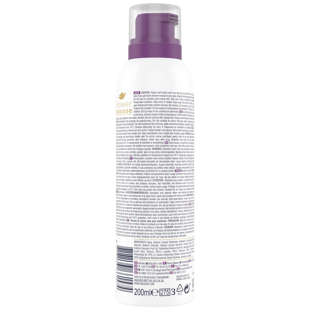 Dove with Acai Oil Shower & Shave Mousse 200ml Image 2