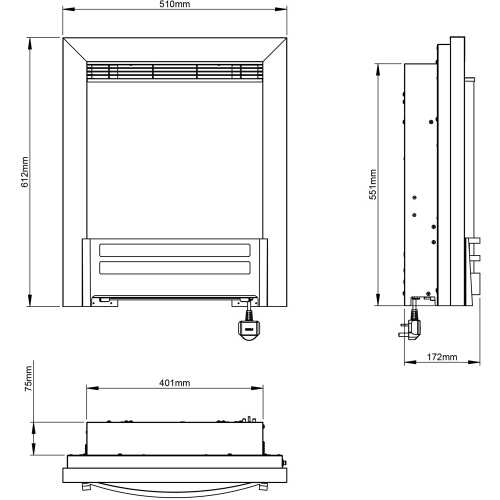Be Modern Ember 5 Flame Colour Chrome Inset Electric Fireplace 2kW 16 inch Image 5