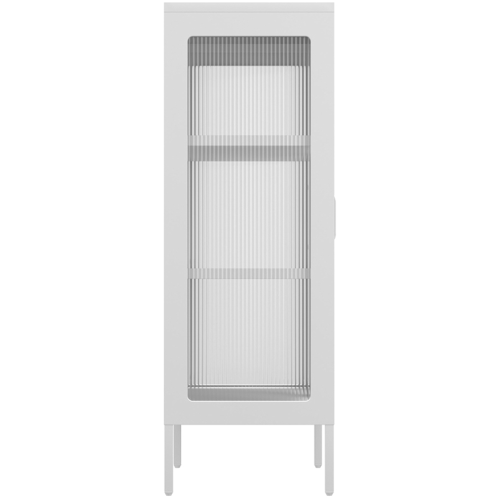 LPD Home Marsh 2 Door White Glass Display Cabinet Image 5