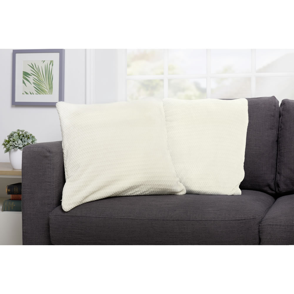 Wilko Cream Jumbo Cushion 55 x 55cm Image 3