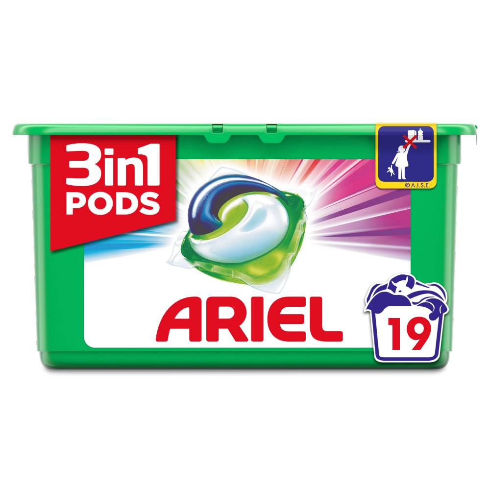 Ariel 3 in 1 Colour and Style Tablets 19 Washes Image