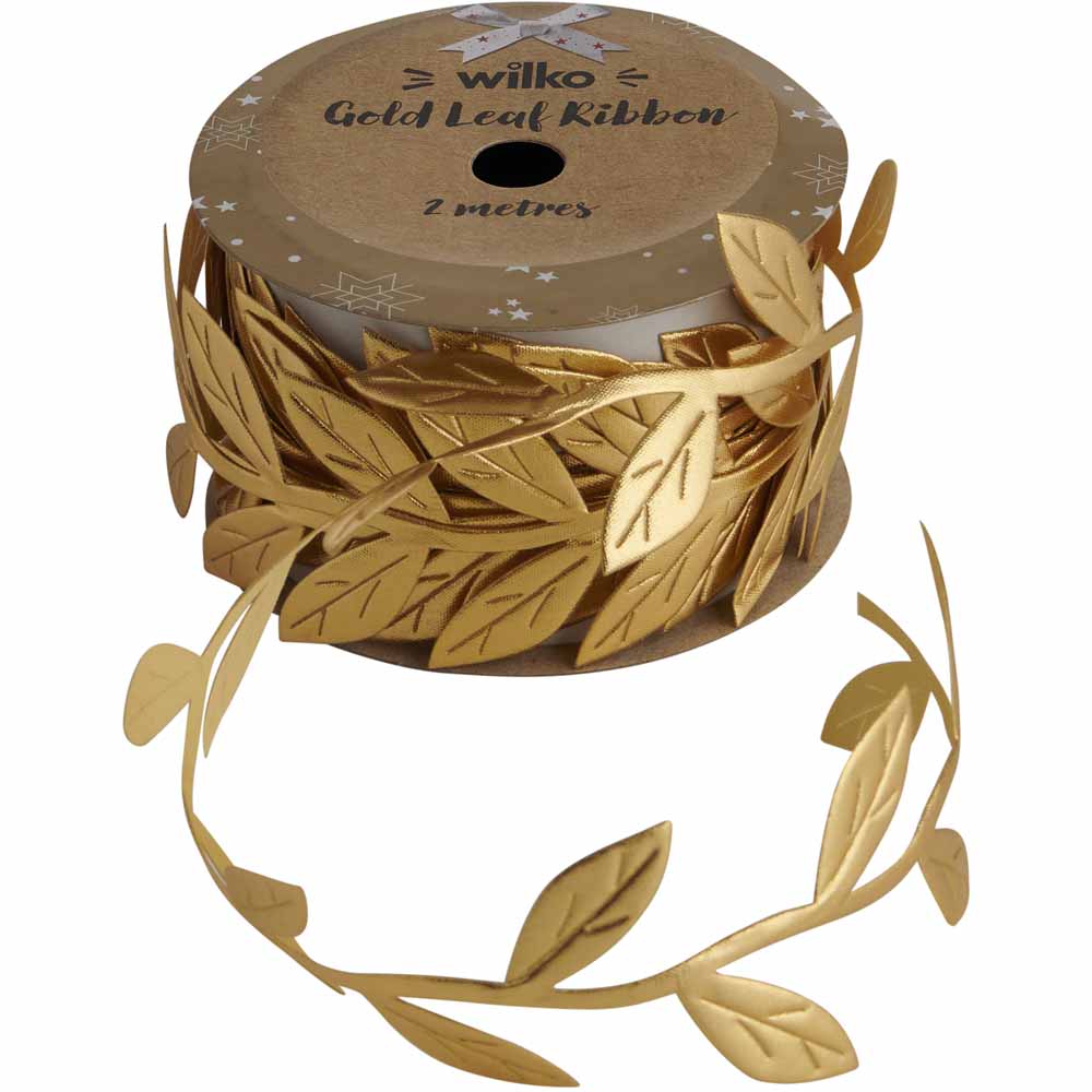 Wilko Gold Leaf Ribbon Image