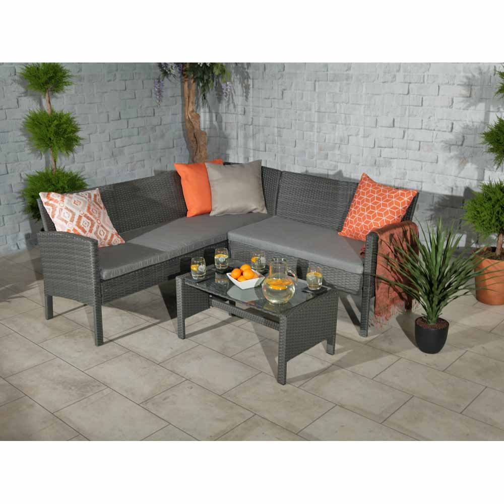 Royalcraft Nevada 5 Seater Grey Corner Lounge Set Image 5