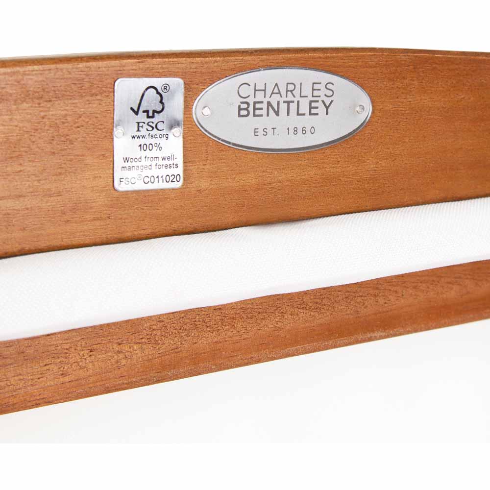 Charles Bentley Cream FSC Eucalyptus Wooden Deck Chair Image 8