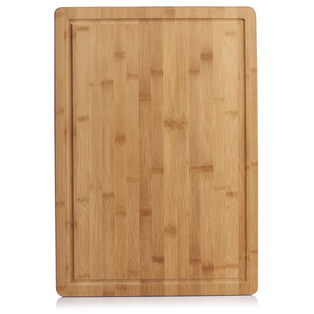 Wilko Large Bamboo Chopping Board with Groove Image 1