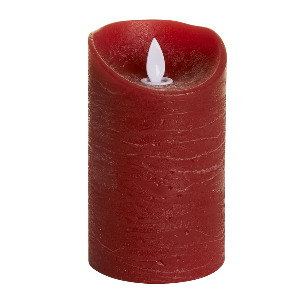 Wilko Alpine Home Red Flickering LED Christmas Candle Image
