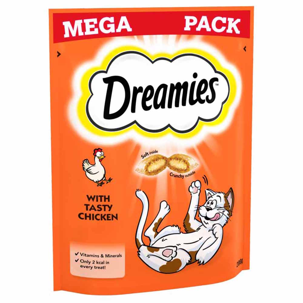 Dreamies Tasty Chicken Cat Treats Mega Pack Case of 6 x 200g Image 4