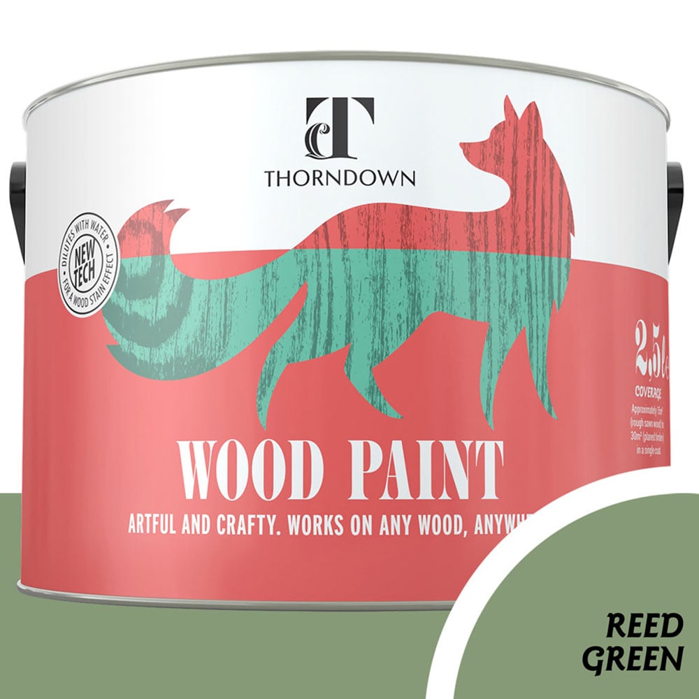 Thorndown Reed Green Satin Wood Paint 2.5L Image 4