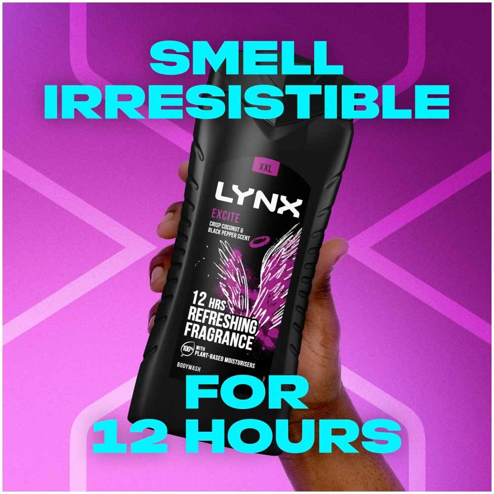 Lynx XXL Excite Shower Gel Case of 6 x 500ml Image 5