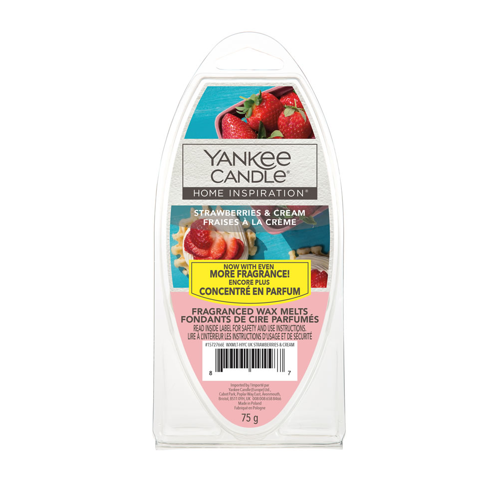 Yankee Candle Wax Melts Strawberries and Cream 6pk Image 1
