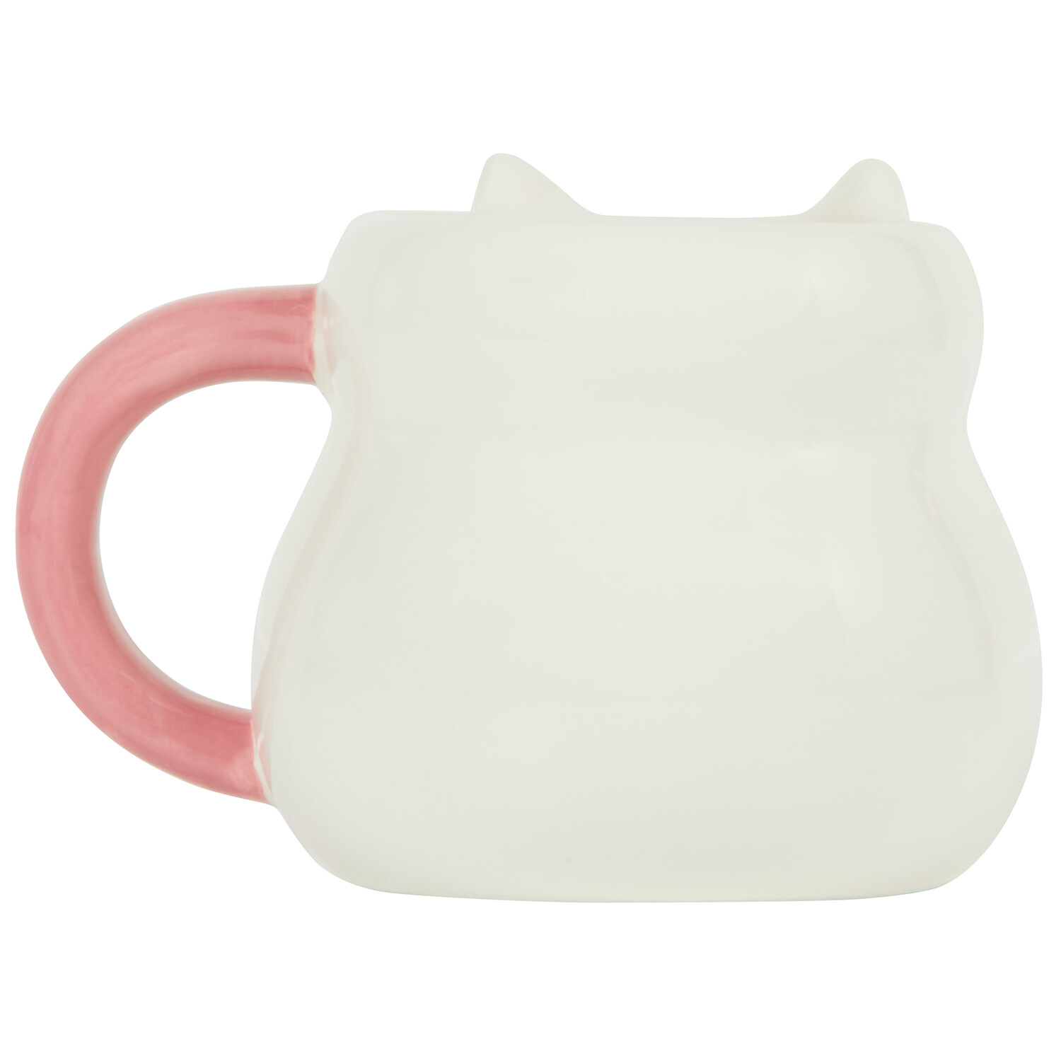 Bunny Shaped Mug White and Pink Image 3