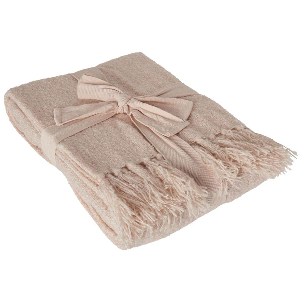 Wilko Blush Soft Boucle Throw 130 x 170cm Image 5