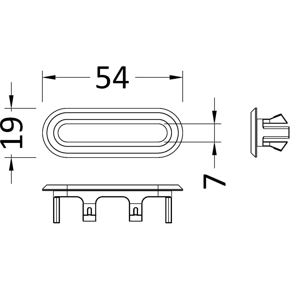 nuie Matt Black Oval Overflow Cover Image 2