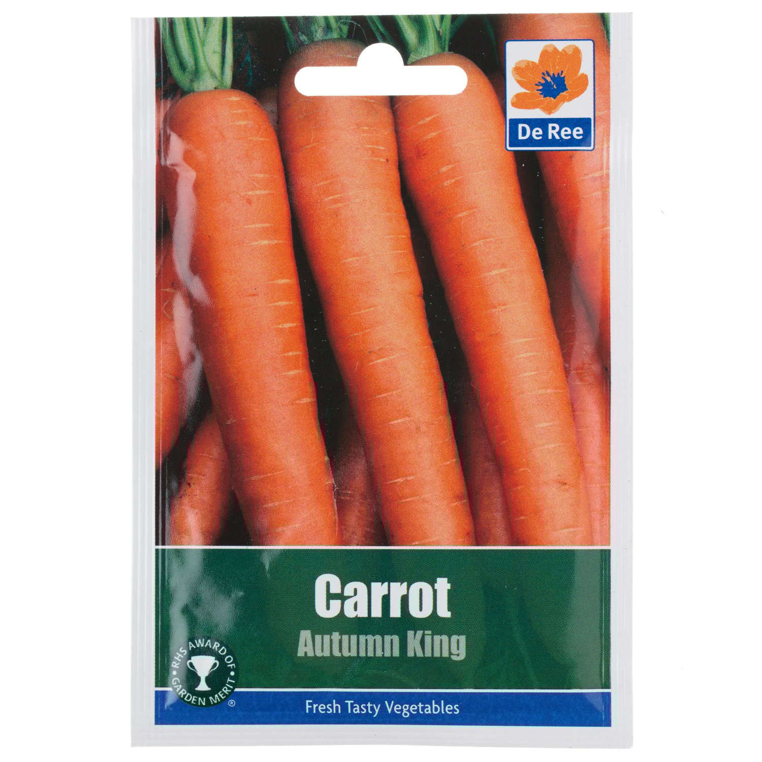 De Ree Autumn King Late Carrot Seed Packet Image
