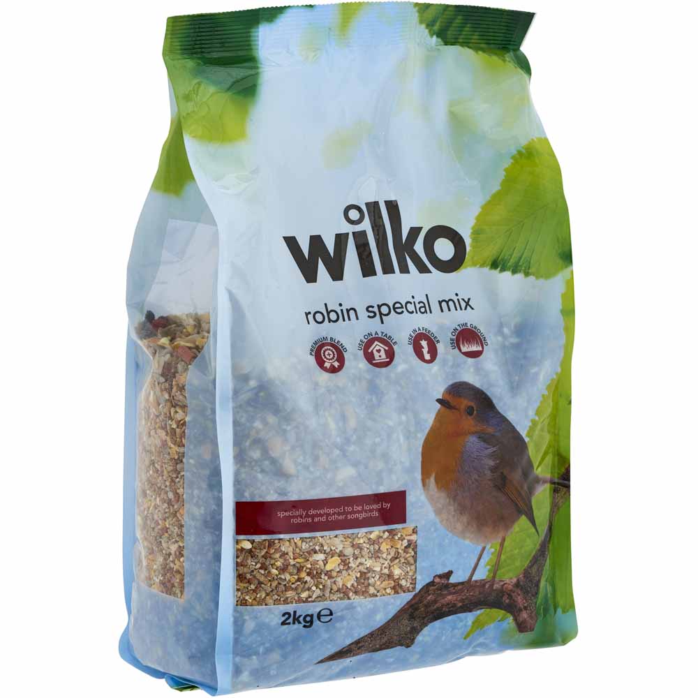 Wilko Wild Bird Robin Special Seed Mix 2kg Image 2