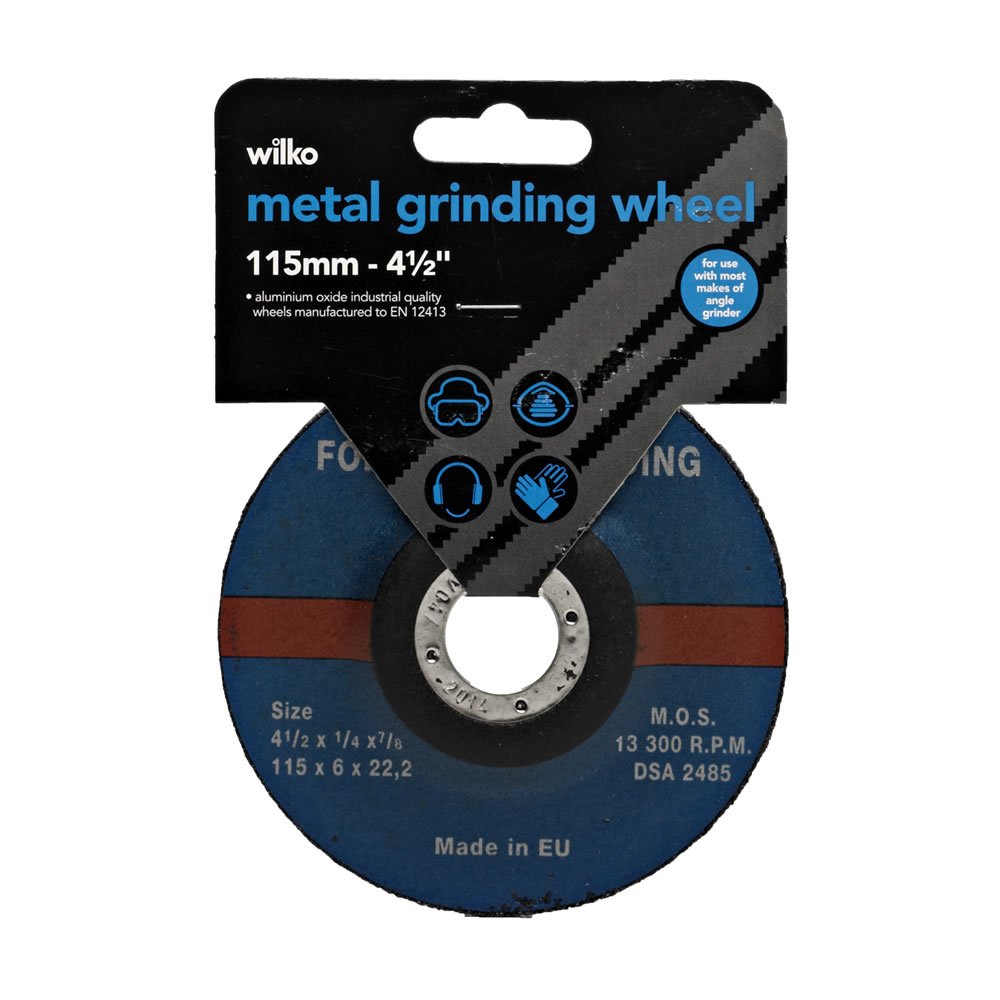 Wilko Metal Grinding Wheel 115mm Image 2