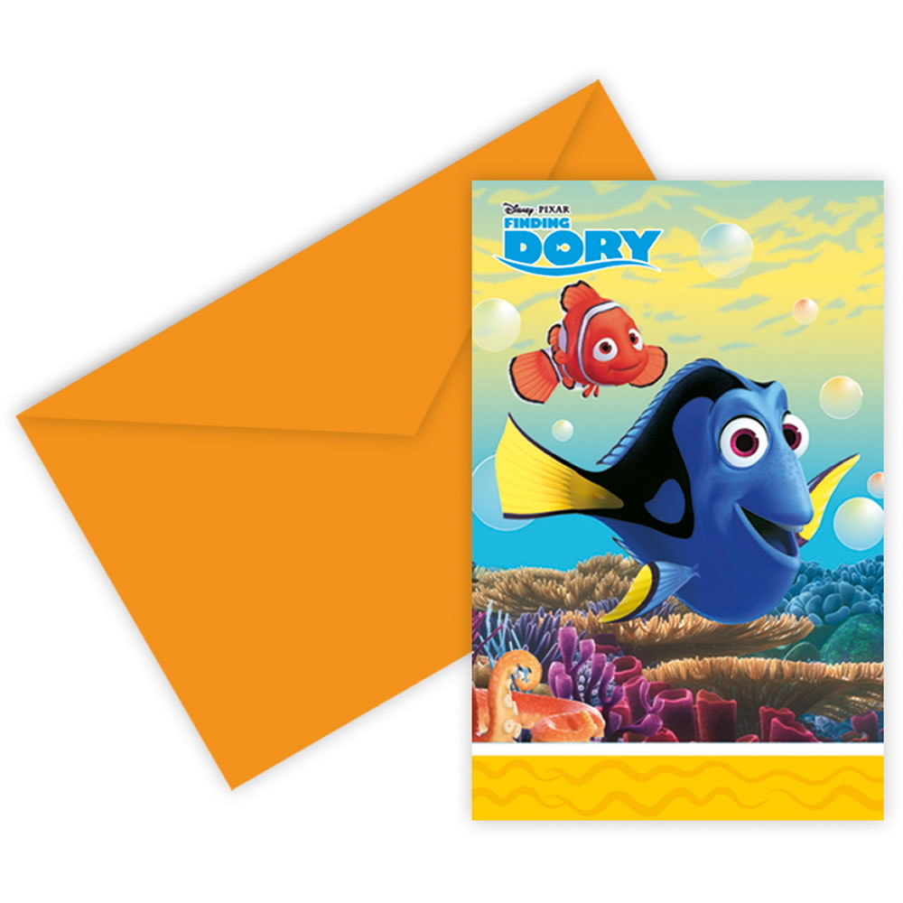 Finding Dory Party Invitations 6pk Image