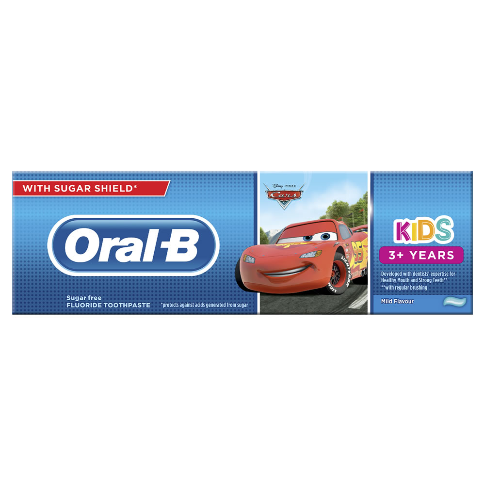 Oral B Kids Frozen/Cars Sugar Free Toothpaste 75ml Image 1