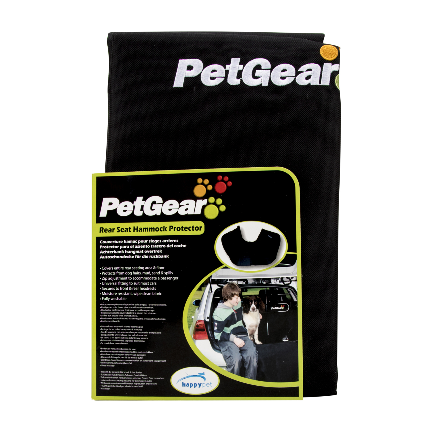 PetGear Rear Seat Hammock Cover - Black Image 1