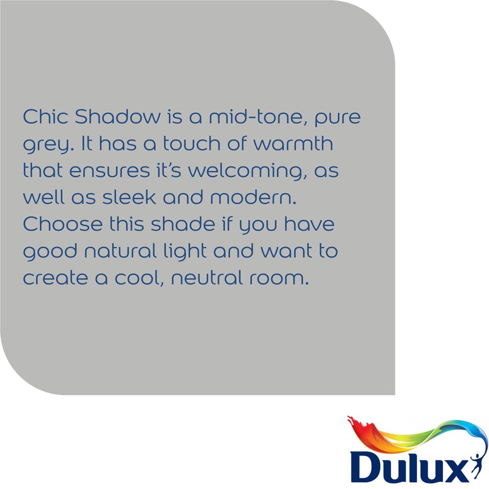 Dulux Walls & Ceilings Chic Shadow Silk Emulsion Paint 5L Image 7